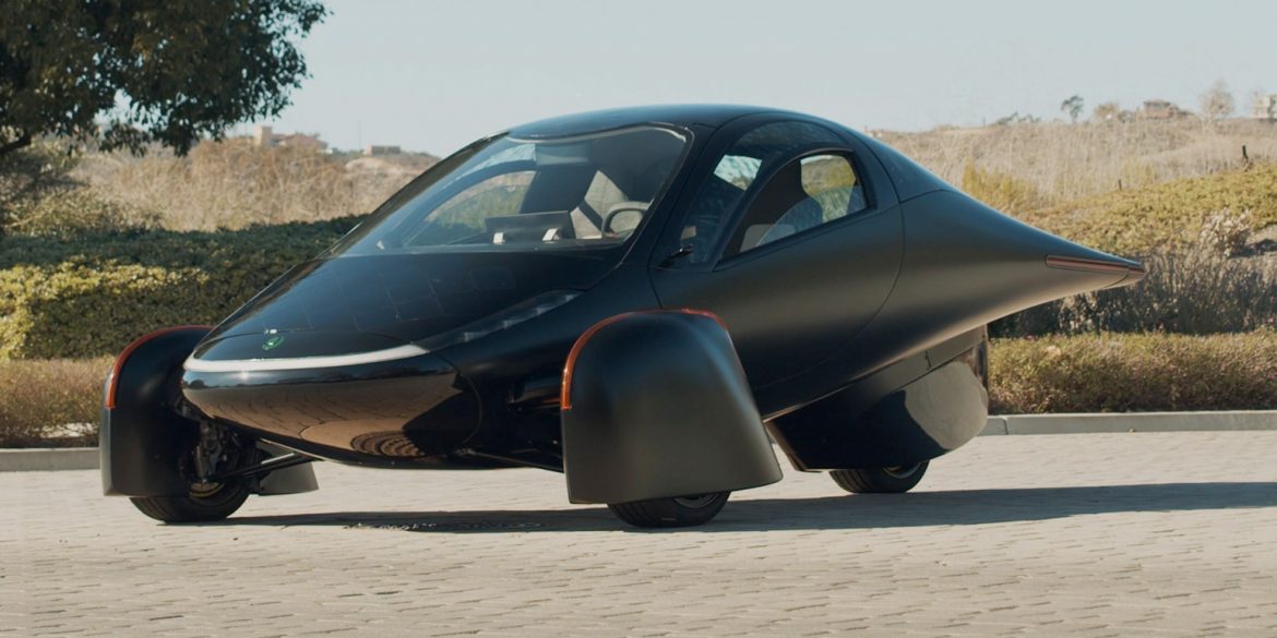 aptera unveils three wheeled solar electric car that requires no charging
